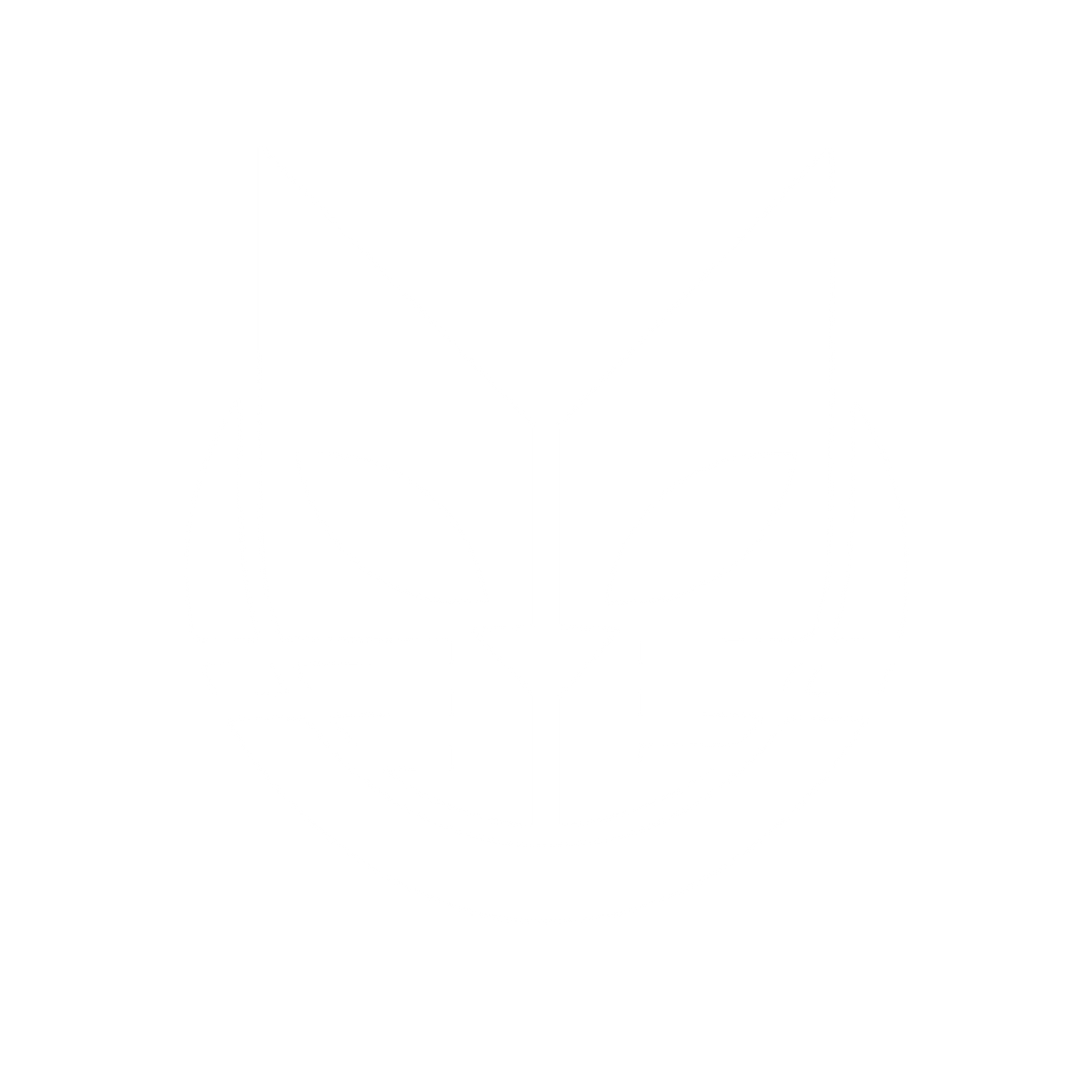 Bold Geometric Cat Face Logo #ffffff