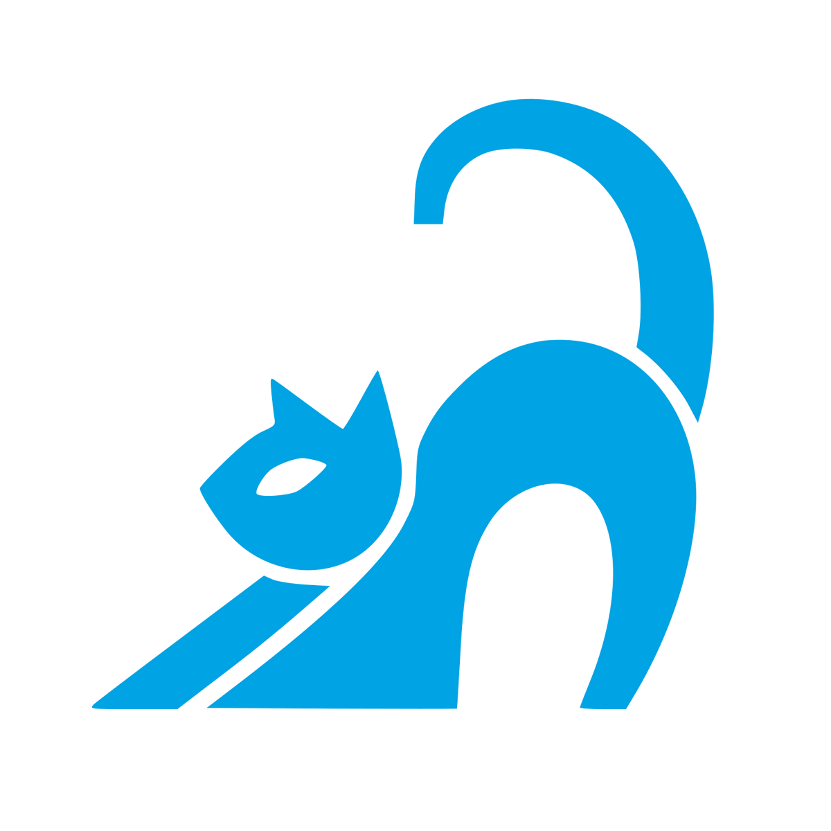 Bold Cat Logo #00a3e4