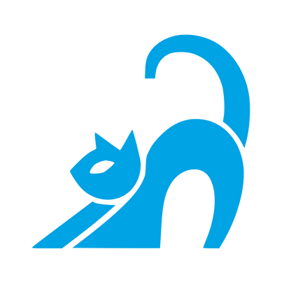 Bold Cat Logo #00a3e4