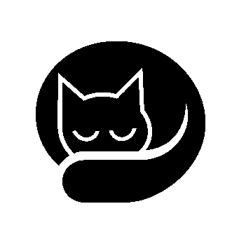 Sleeping Cat Circle Logo
