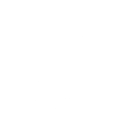 Monoline Sitting Dog Logo #ffffff