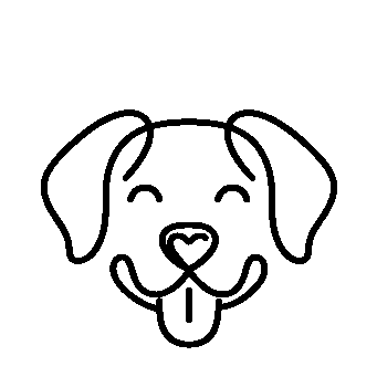Monoline Dog Face Logo