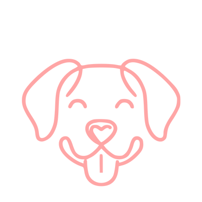 Monoline Dog Face Logo #ffa6a6