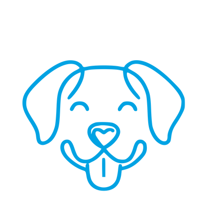Monoline Dog Face Logo #00a3e4