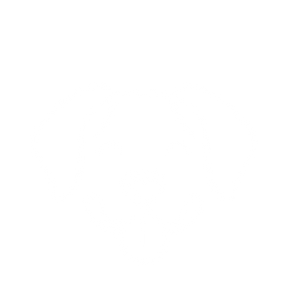 Monoline Dog Face Logo #ffffff