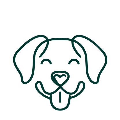 Monoline Dog Face Logo #003932