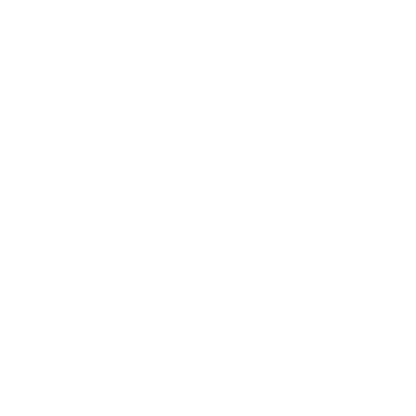 Monoline Dog Logo #ffffff
