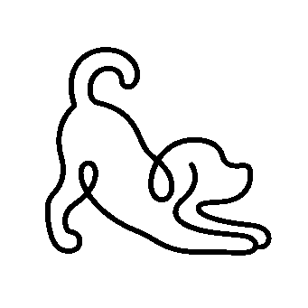 Monoline Dog Stretch Logo