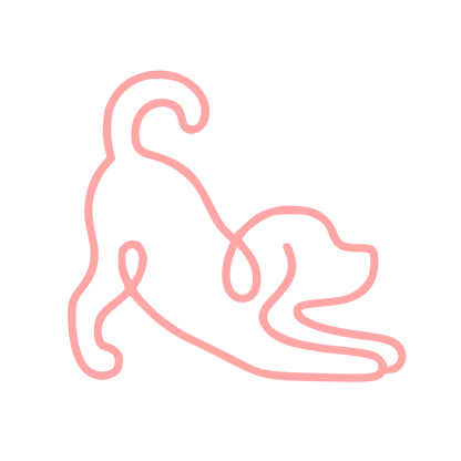 Monoline Dog Stretch Logo #ffa6a6