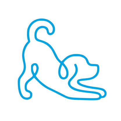 Monoline Dog Stretch Logo #00a3e4