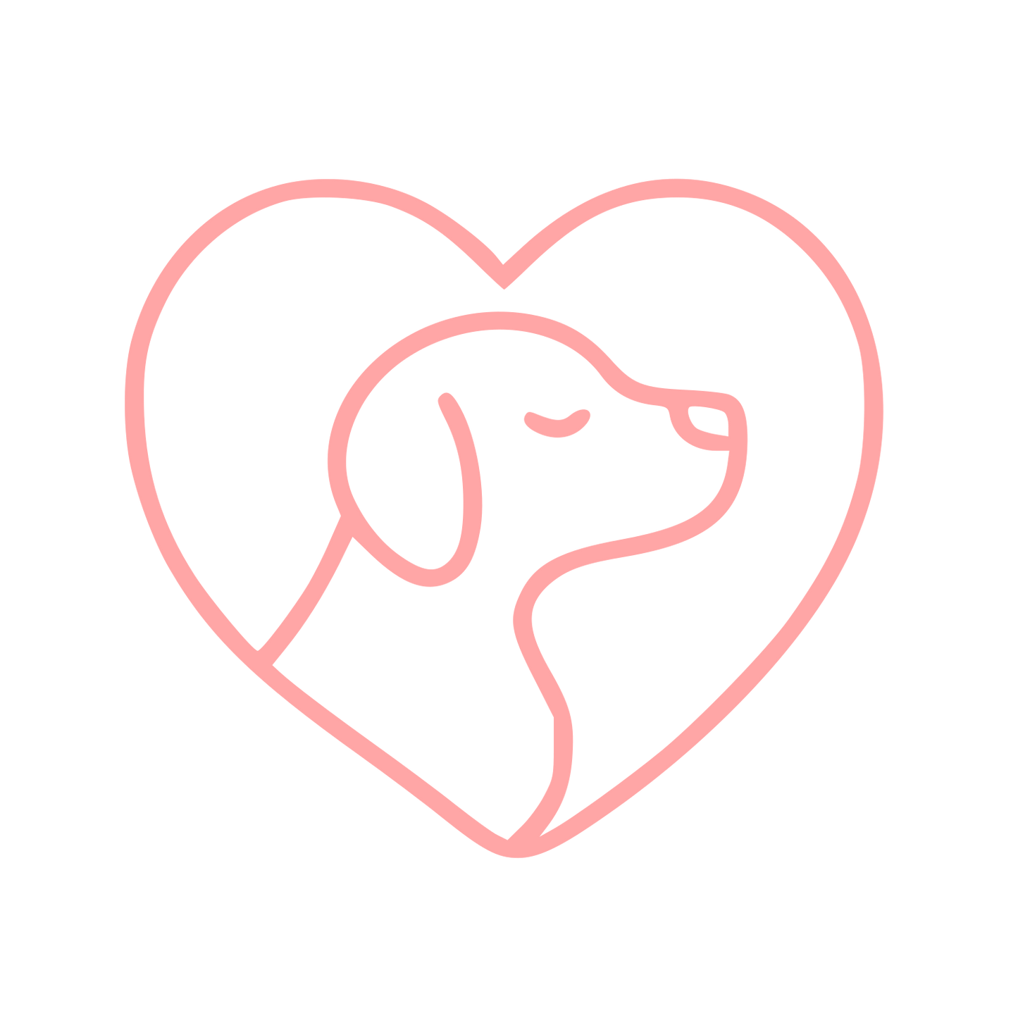 Dog in Heart Logo #ffa6a6