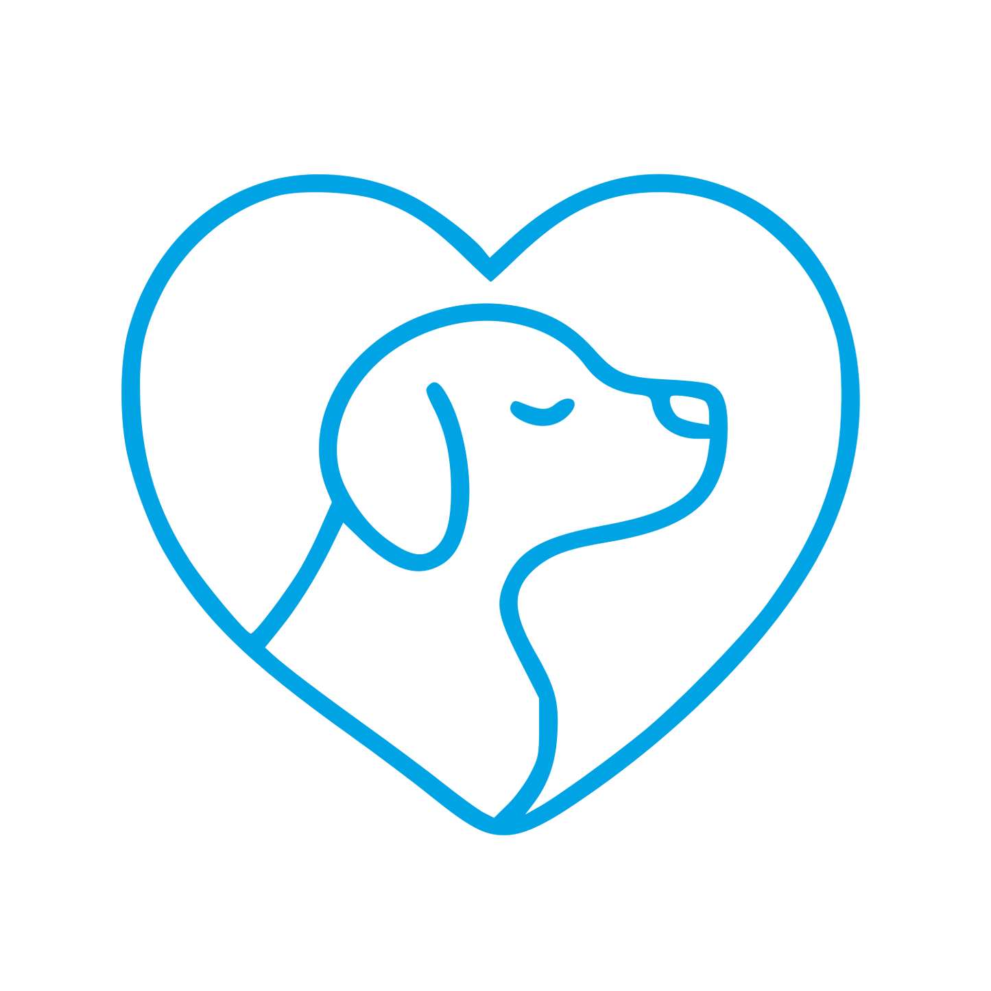 Dog in Heart Logo #00a3e4