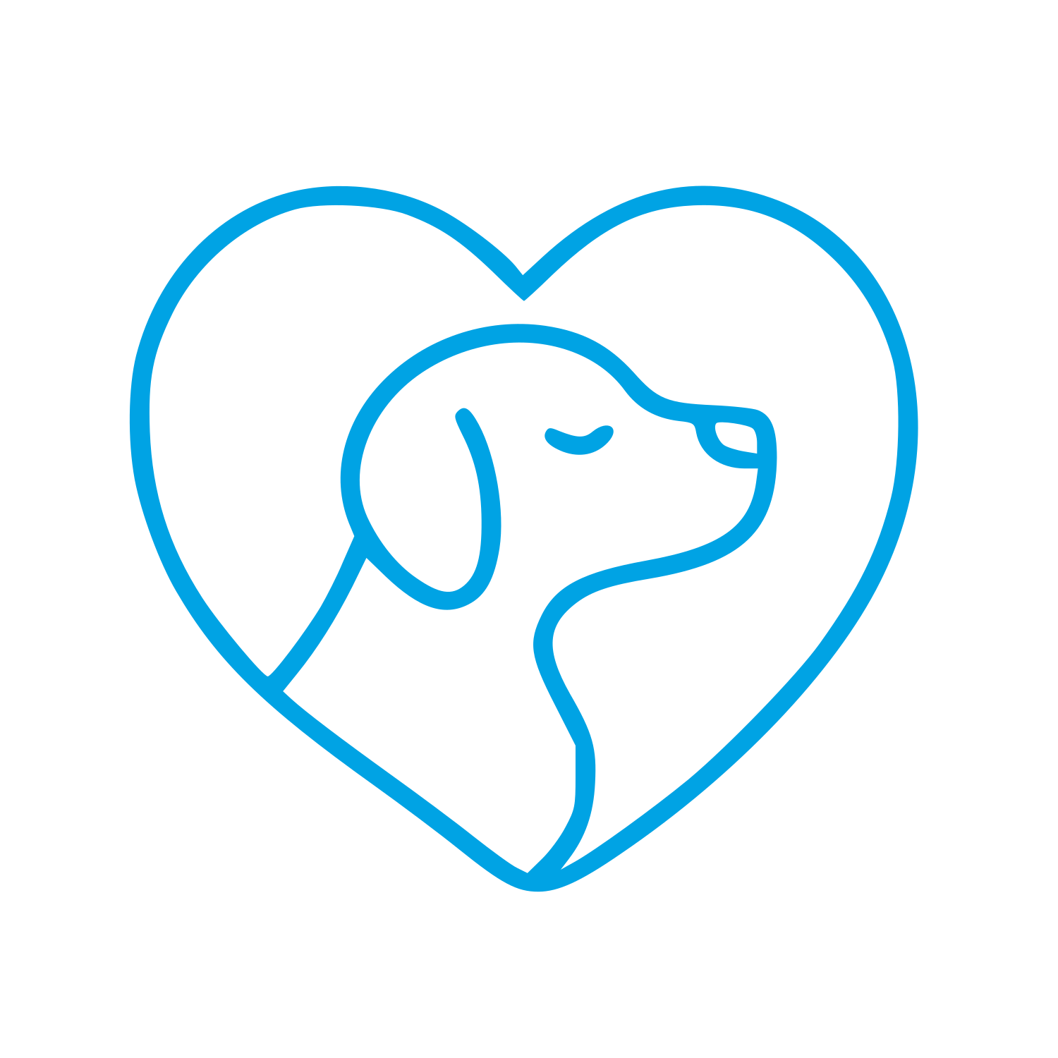 Dog in Heart Logo #00a3e4