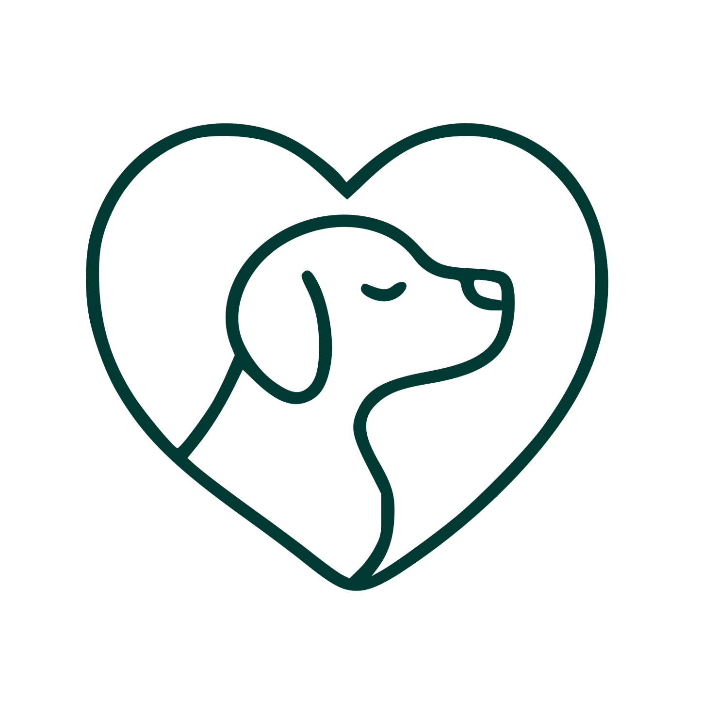 Dog in Heart Logo #003932