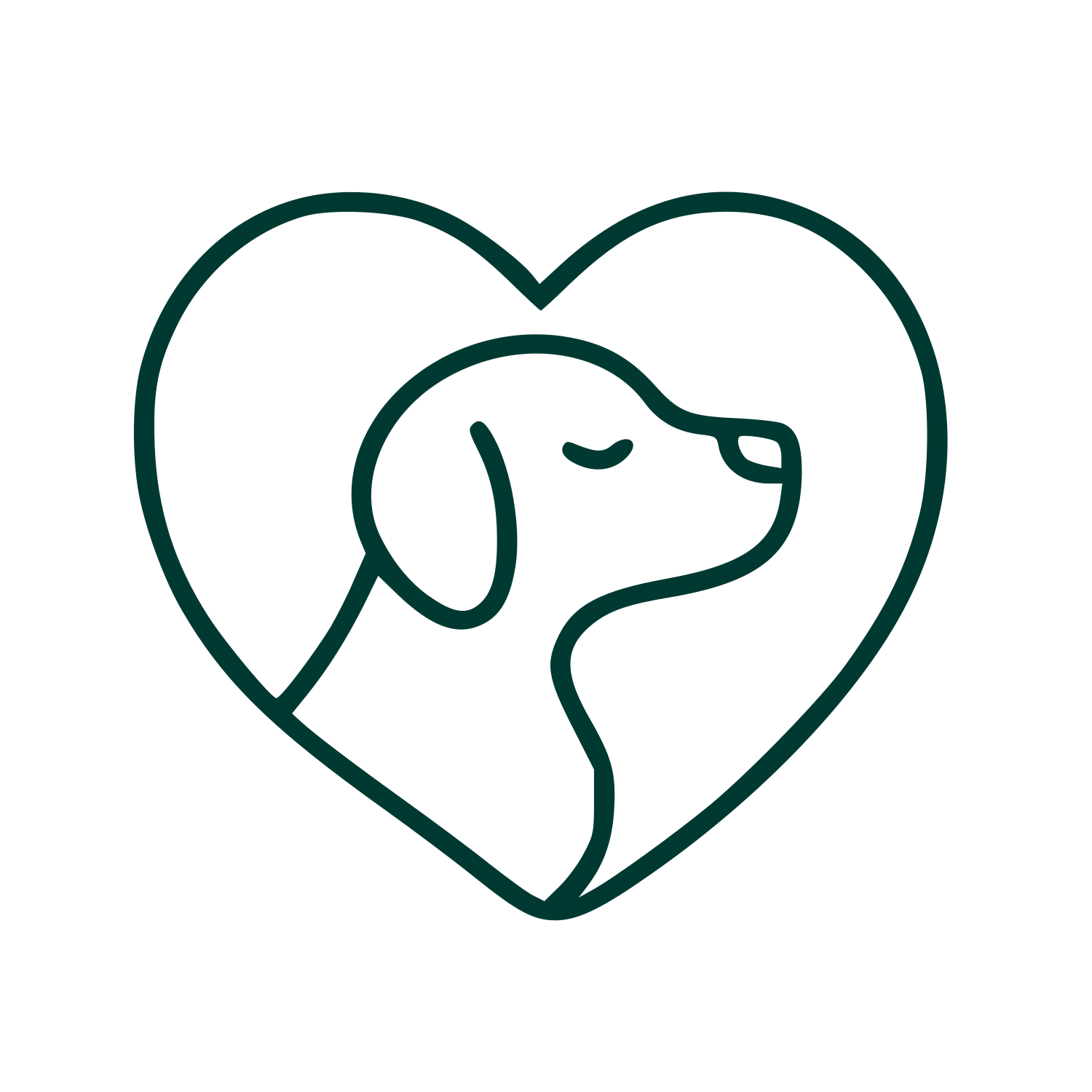 Dog in Heart Logo #003932