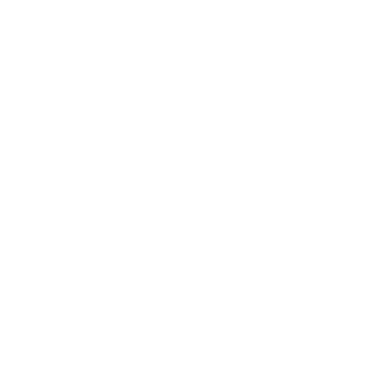Monoline Sitting Dog Logo #ffffff