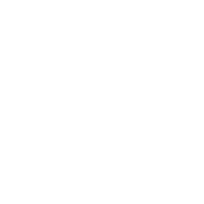 Monoline Sitting Dog Logo #ffffff