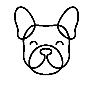 Monoline French Bulldog Logo