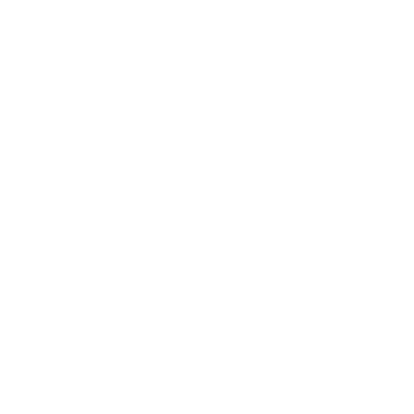 Monoline French Bulldog Logo #ffffff