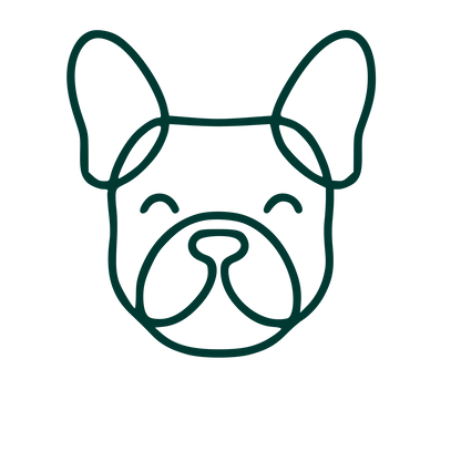 Monoline French Bulldog Logo #003932