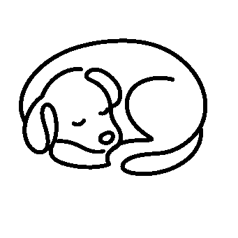Monoline Sleeping Dog Logo