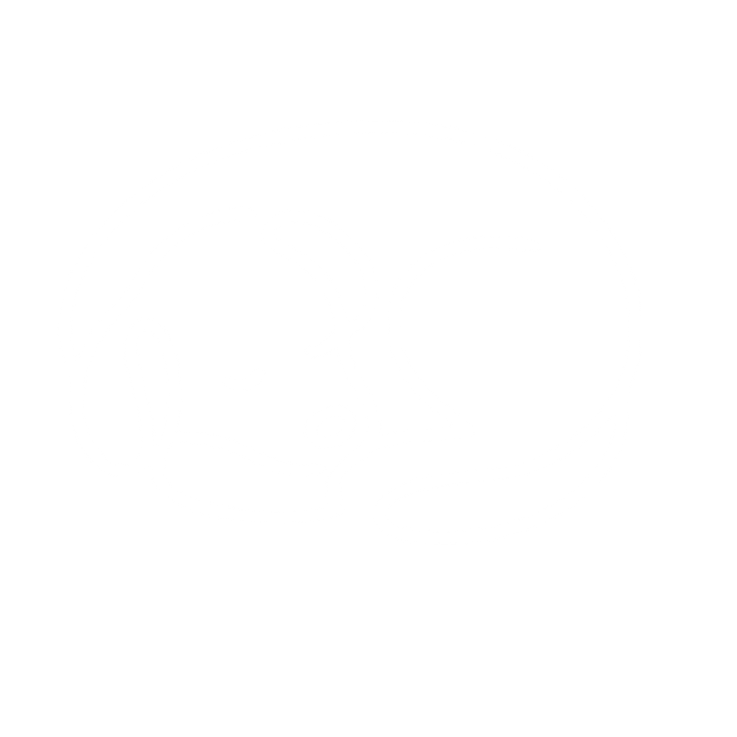 Monoline Sleeping Dog Logo #ffffff