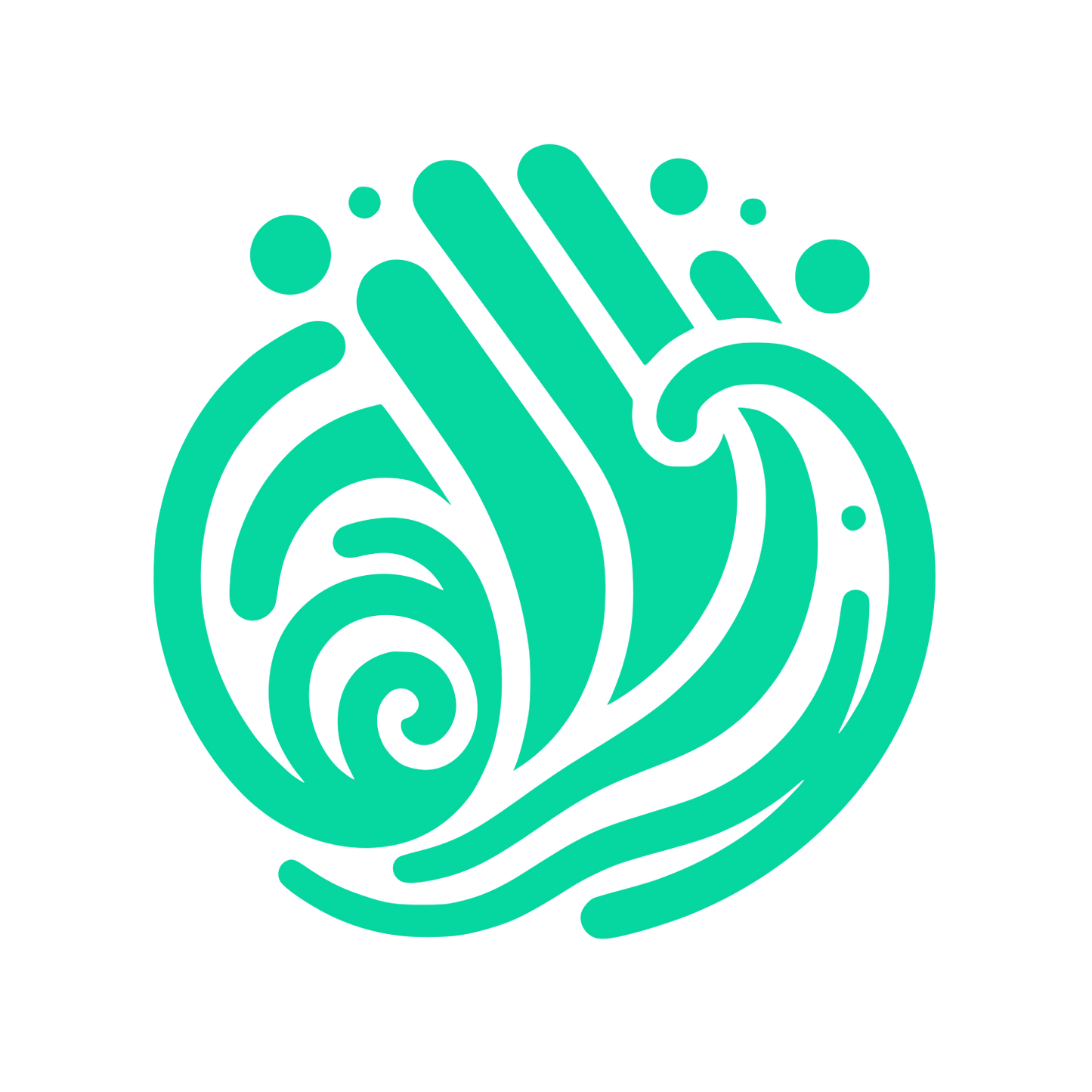 Hand Cleaning Service Logo #06D6A0