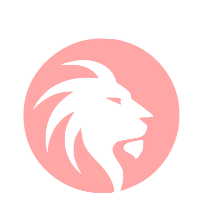 Negative Space Lion Logo #ffa6a6