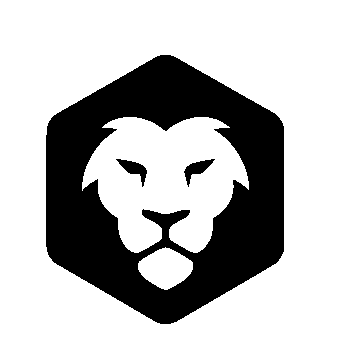 Lion Head Hexagon Logo