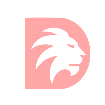 Lion Letter D Logo #ffa6a6