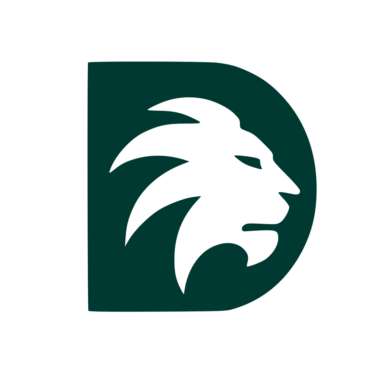Lion Letter D Logo #003932