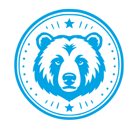 Bear Head Stamp Badge Logo #00a3e4