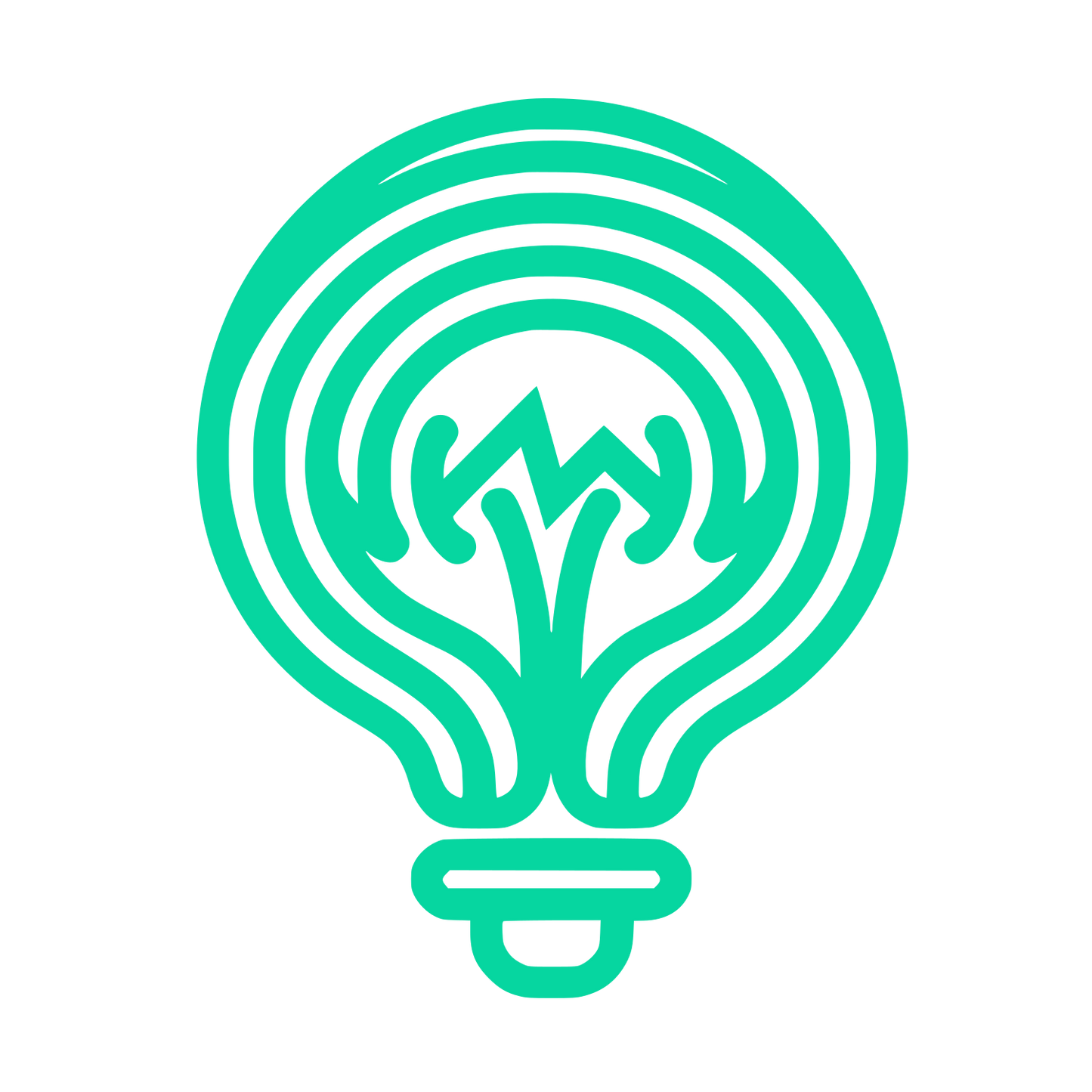 Light Bulb Logo #06D6A0