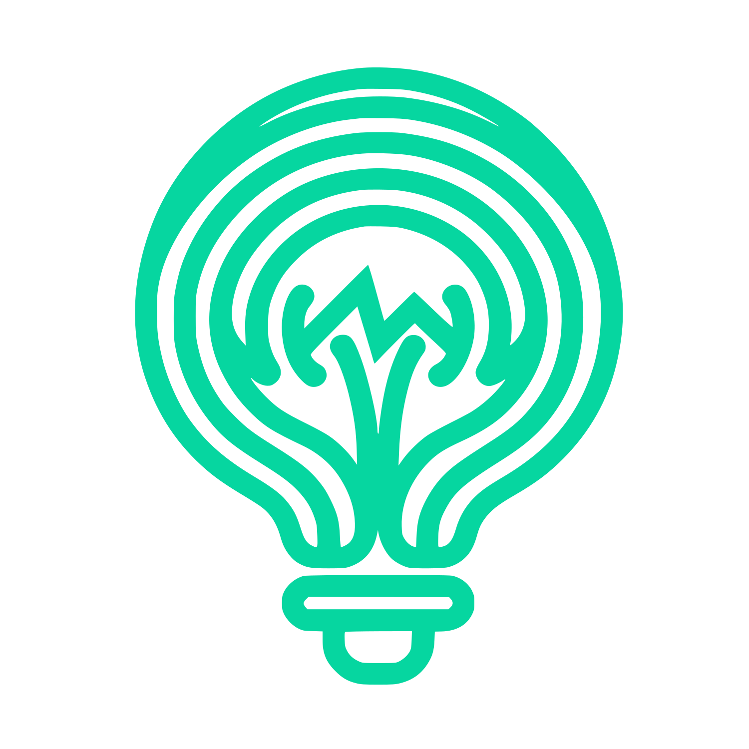 Light Bulb Logo #06D6A0