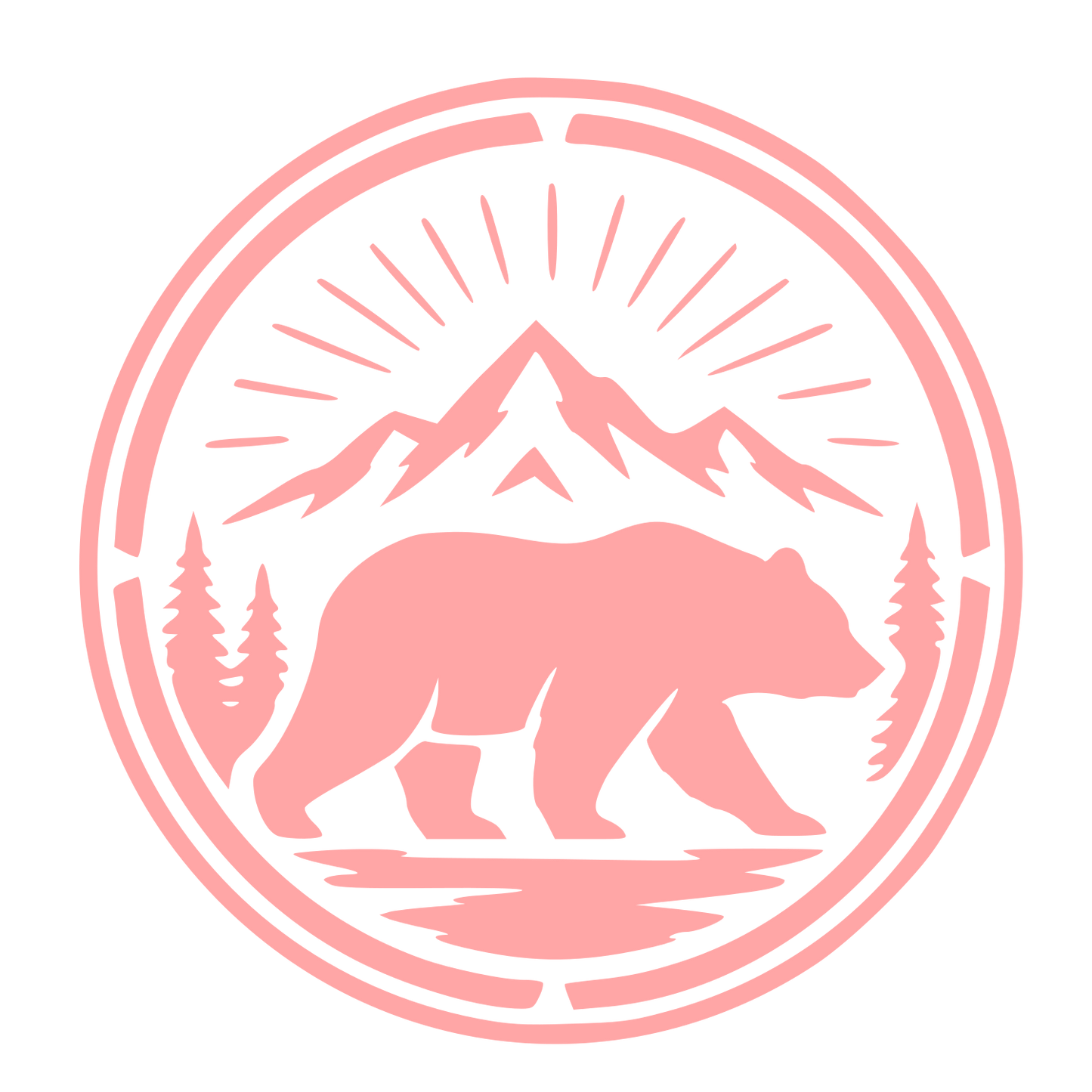 Bear Mountain Badge Logo #ffa6a6