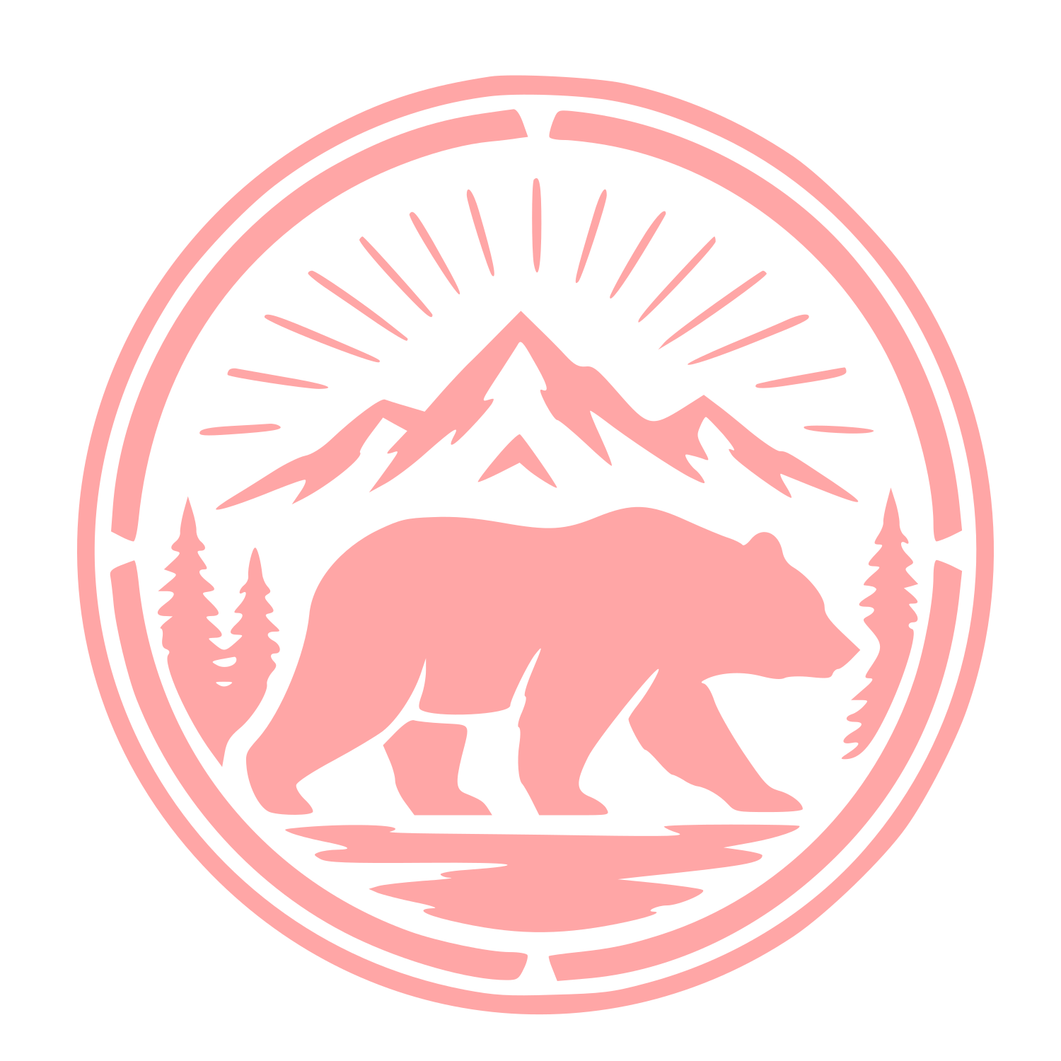 Bear Mountain Badge Logo #ffa6a6