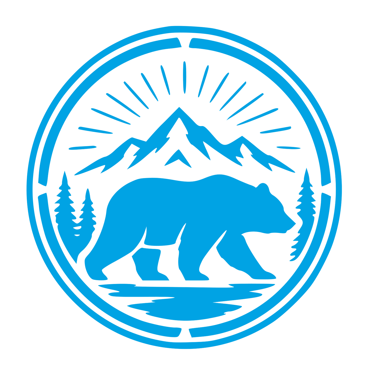 Bear Mountain Badge Logo #00a3e4