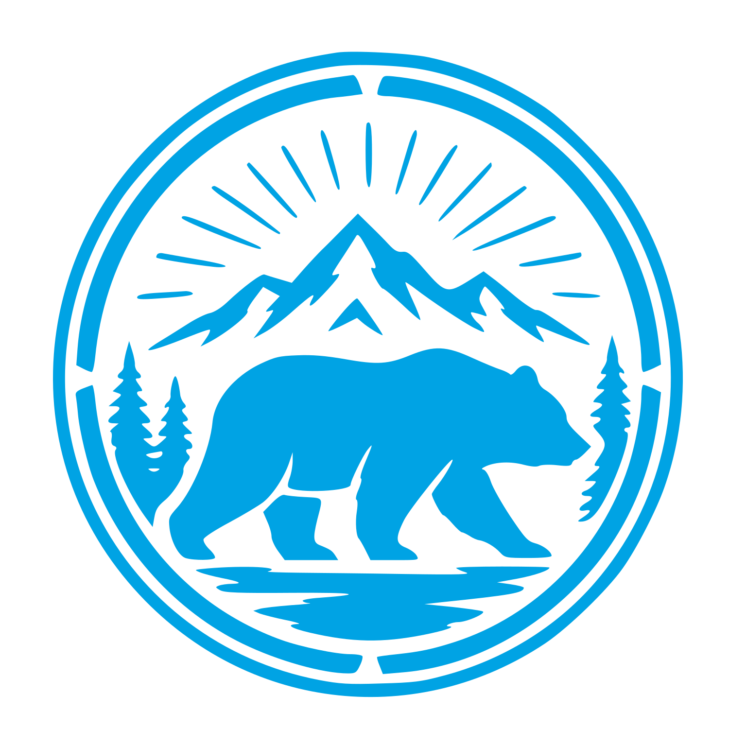 Bear Mountain Badge Logo #00a3e4
