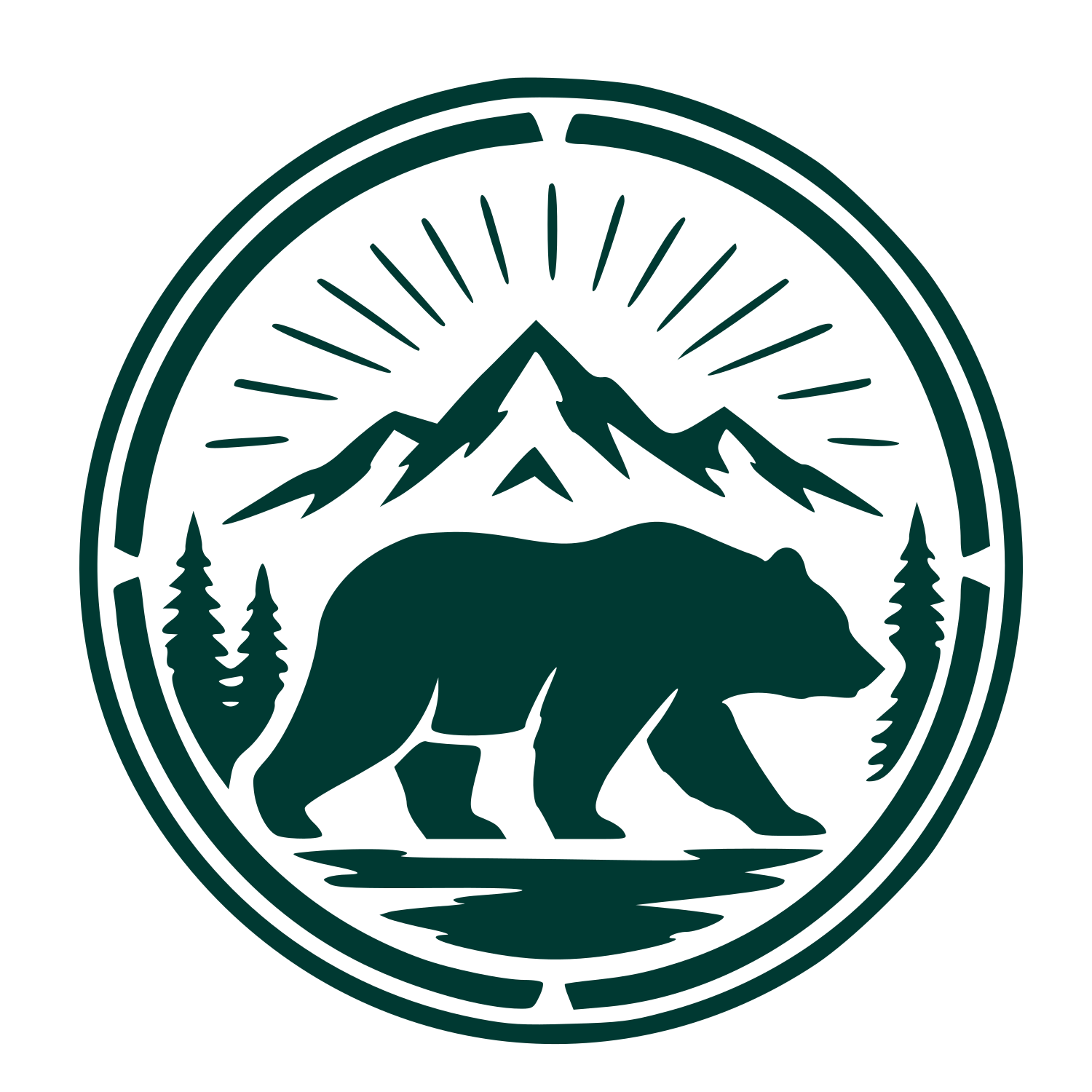 Bear Mountain Badge Logo #003932