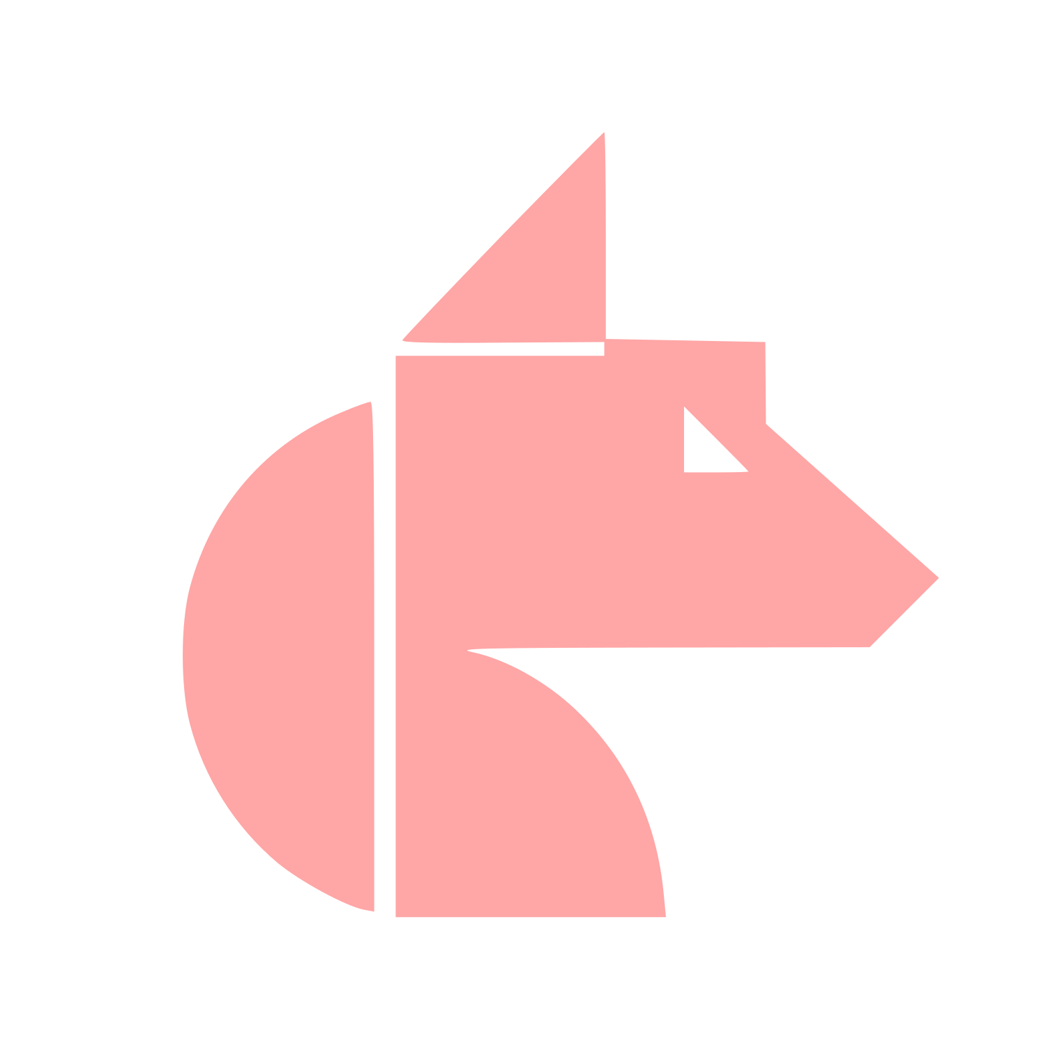 Bauhaus Wolf Logo #ffa6a6