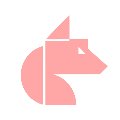 Bauhaus Wolf Logo #ffa6a6