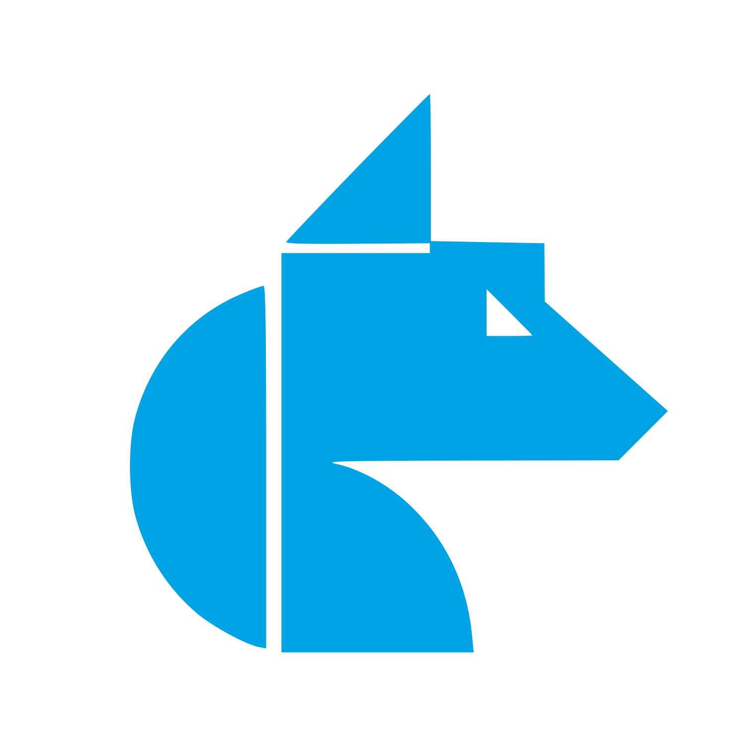 Bauhaus Wolf Logo #00a3e4