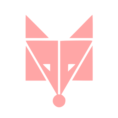 Bauhaus Wolf Face Logo #ffa6a6