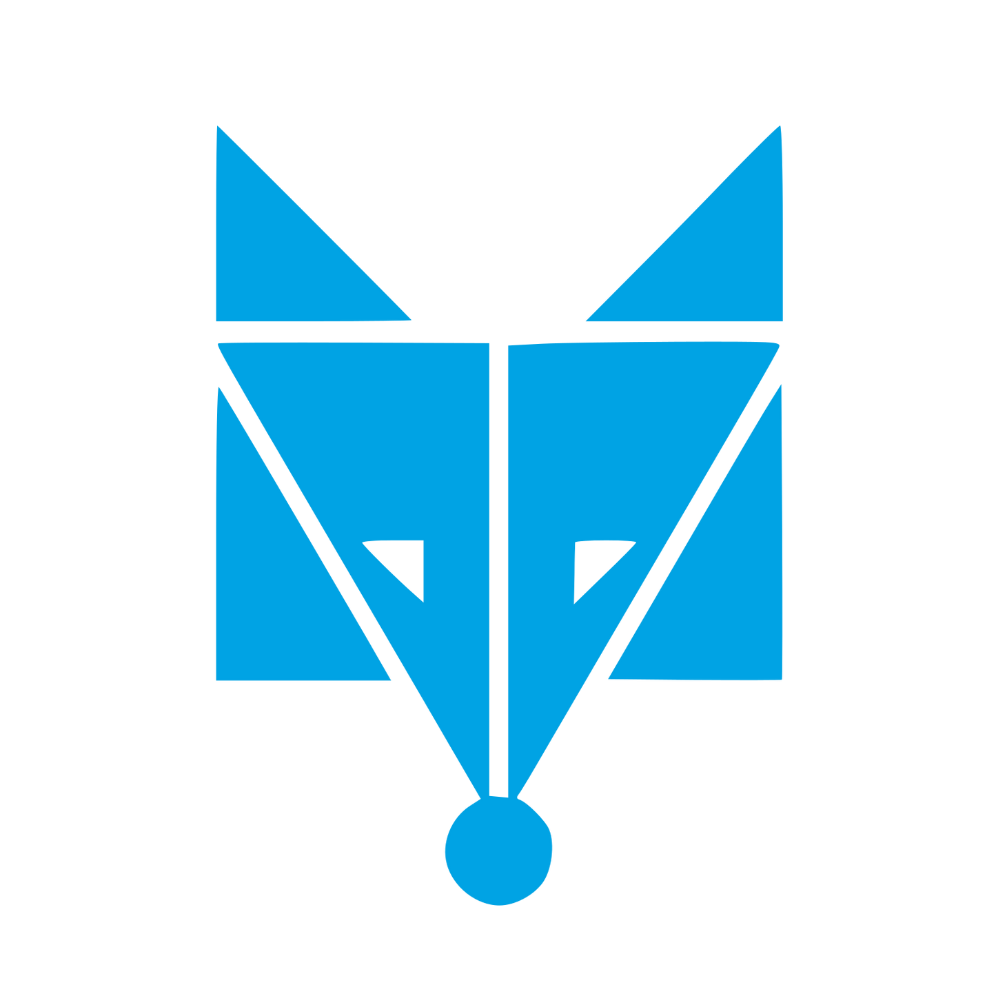 Bauhaus Wolf Face Logo #00a3e4