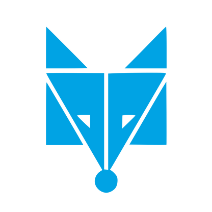 Bauhaus Wolf Face Logo #00a3e4