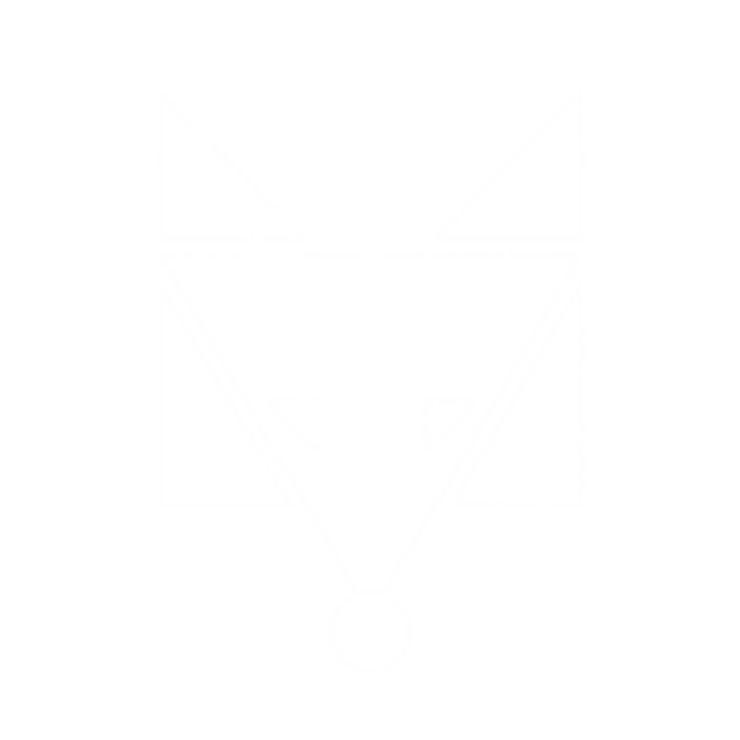 Bauhaus Wolf Face Logo #ffffff