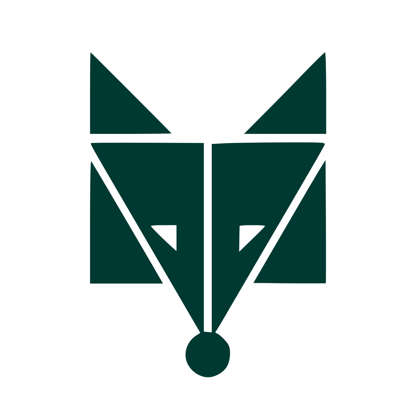 Bauhaus Wolf Face Logo #003932