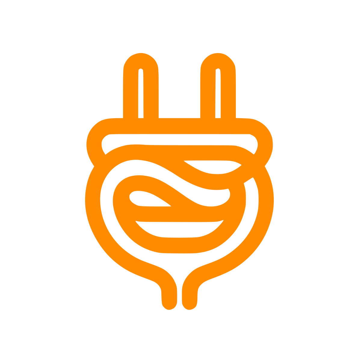 Electrical Plug and Energy Logo #FF8C00