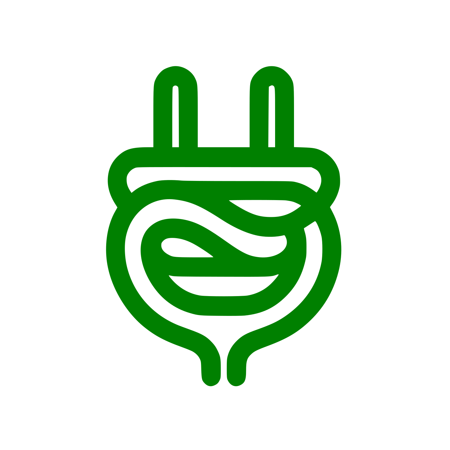 Electrical Plug and Energy Logo #008000