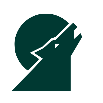 Bauhaus Wolf Howling Logo #003932